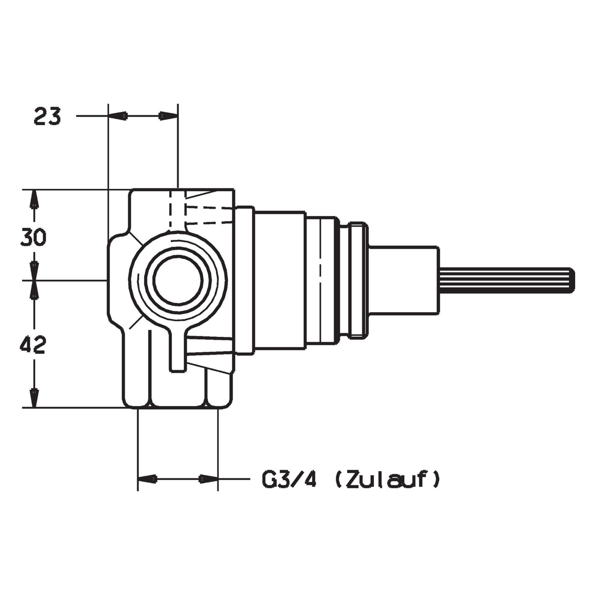 HA Verdeckte Umsteller HANSA 0285 G3/4, DN20 DN20