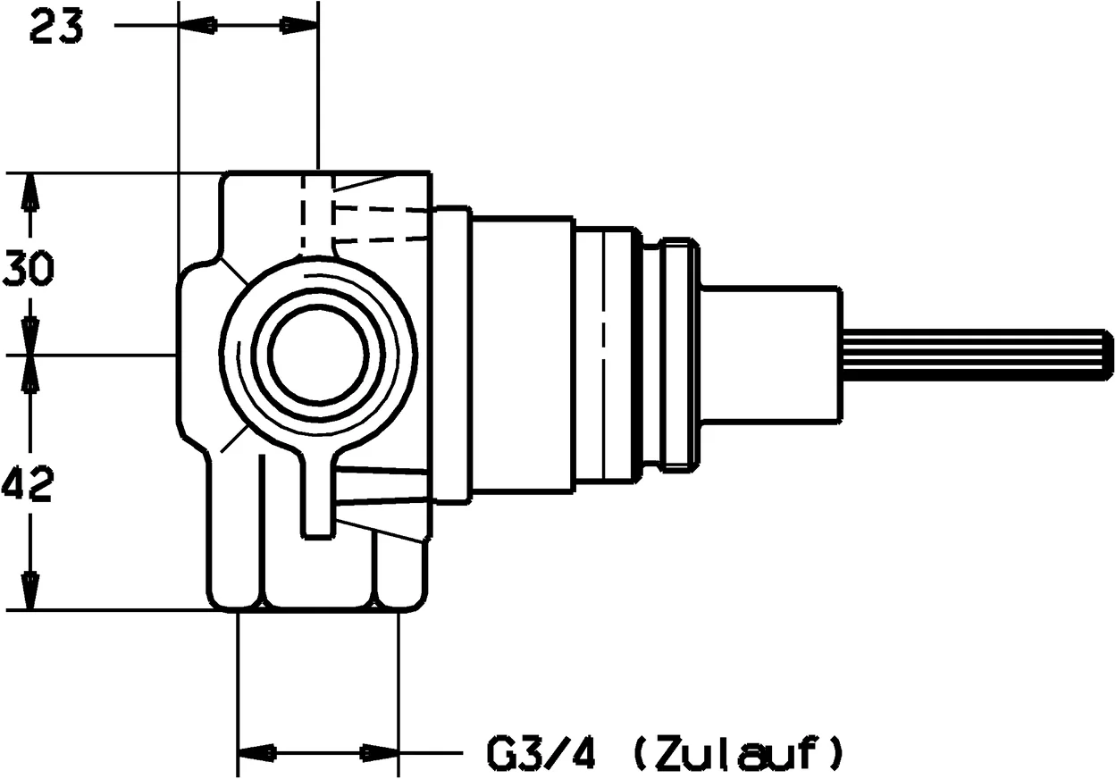 Hansa Verdeckter Umsteller 0285 G3⁄4, DN20