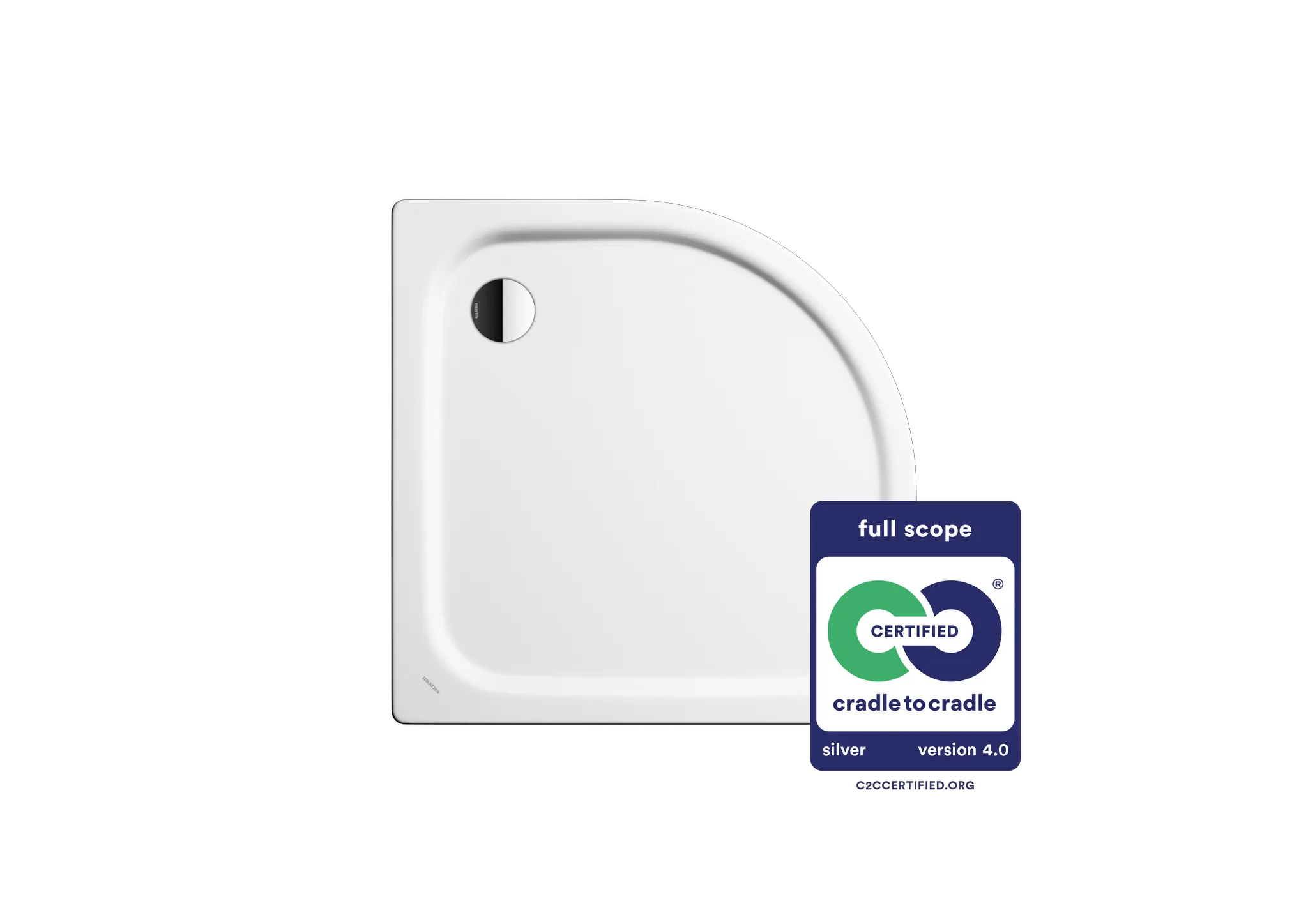 Kaldewei viertelkreis Duschwanne „Zirkon“ 90 × 90 cm in alpinweiß Kaldewei viertelkreis Duschwanne „Zirkon“ 90 × 90 cm in alpinweiß