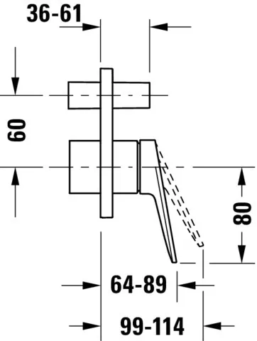Duravit Zweihand-Unterputz-Armatur „Wave“ in Chrom Duravit Zweihand-Unterputz-Armatur „Wave“ in Chrom