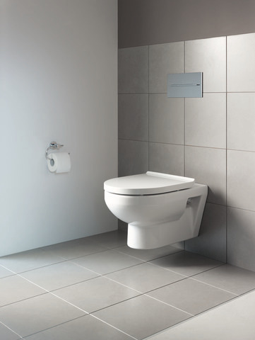 Duravit Wand-Tiefspül-WC inkl. WC-Sitz „No.1“ 37,3 × 54 × 39,3 cm, Befestigung sichtbar Duravit Wand-Tiefspül-WC inkl. WC-Sitz „No.1“ 37,3 × 54 × 39,3 cm, Befestigung sichtbar