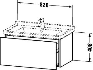 Duravit Waschtischunterschrank wandhängend „L-Cube“ 82 × 40,8 × 46,9 cm