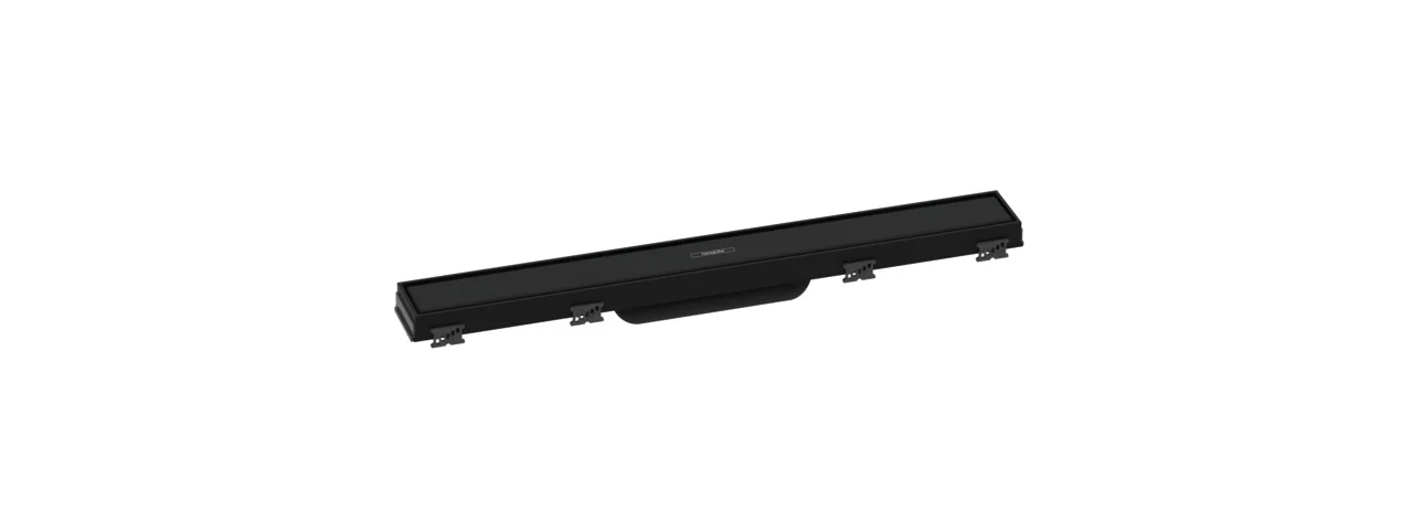 Hansgrohe RainDrain Match Duschrinne 600 mm, Mattschwarz, höhenverstellbarer Rahmen, Edelstahl V2A Hansgrohe RainDrain Match Duschrinne 600 mm, Mattschwarz, höhenverstellbarer Rahmen, Edelstahl V2A