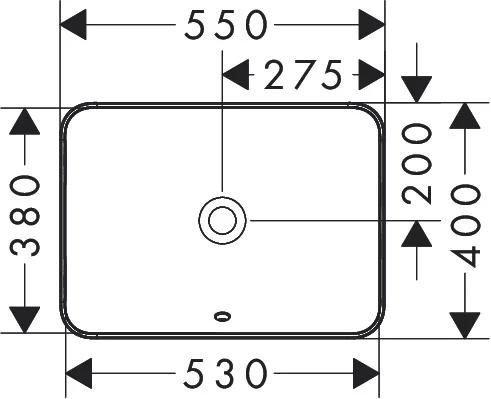 Hansgrohe Einbauwaschtisch Xuniva Q, weiß, 550x400 mm, glänzend, mit Überlauf, CL25 Hansgrohe Einbauwaschtisch Xuniva Q, weiß, 550x400 mm, glänzend, mit Überlauf, CL25