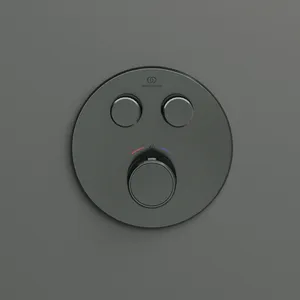 Ideal Standard Brausethermostat Ceratherm Navigo Unterputz, 2 Verbraucher, Magnetic Grey, Ø 157 mm, 40 x 157 mm, für Fertigmontage Ideal Standard Brausethermostat Ceratherm Navigo Unterputz, 2 Verbraucher, Magnetic Grey, Ø 157 mm, 40 x 157 mm, für Fertigmontage