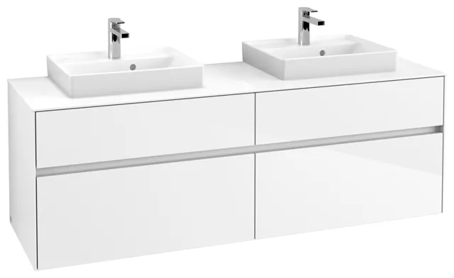 Villeroy & Boch Collaro Waschbeckenunterschrank C02100 1600x548x500mm Glossy White Villeroy & Boch Collaro Waschbeckenunterschrank C02100 1600x548x500mm Glossy White