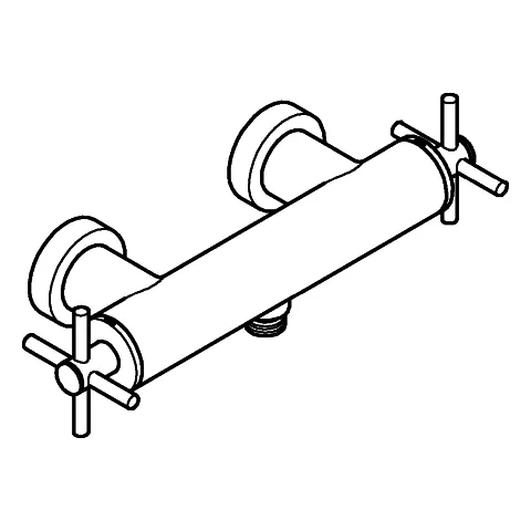 Brausebatterie Atrio 26895, Wandmontage, eigensicher, mit Kreuzgriffen, chrom Brausebatterie Atrio 26895, Wandmontage, eigensicher, mit Kreuzgriffen, chrom