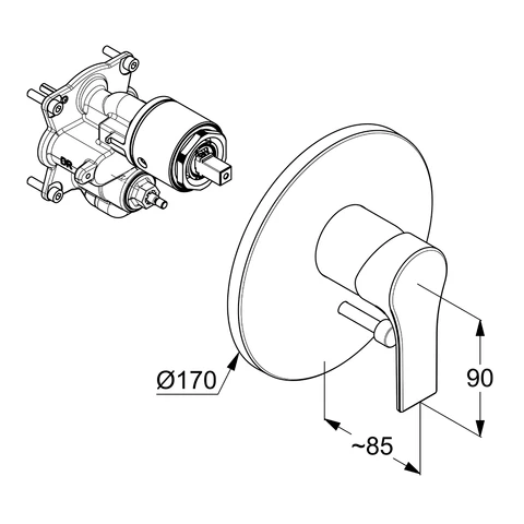 ZENTA SL UPWafüBrauseEHM FeinbauSet mit Funktionseinheit chrom ZENTA SL UPWafüBrauseEHM FeinbauSet mit Funktionseinheit chrom