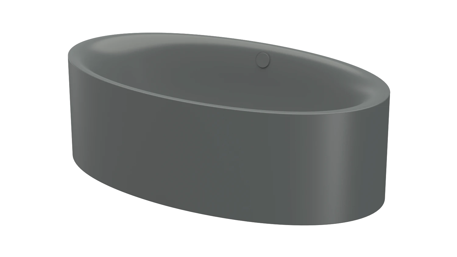 Bette oval Badewanne „BetteEve Oval Silhouette“ 180 × 100 cm in Smoke