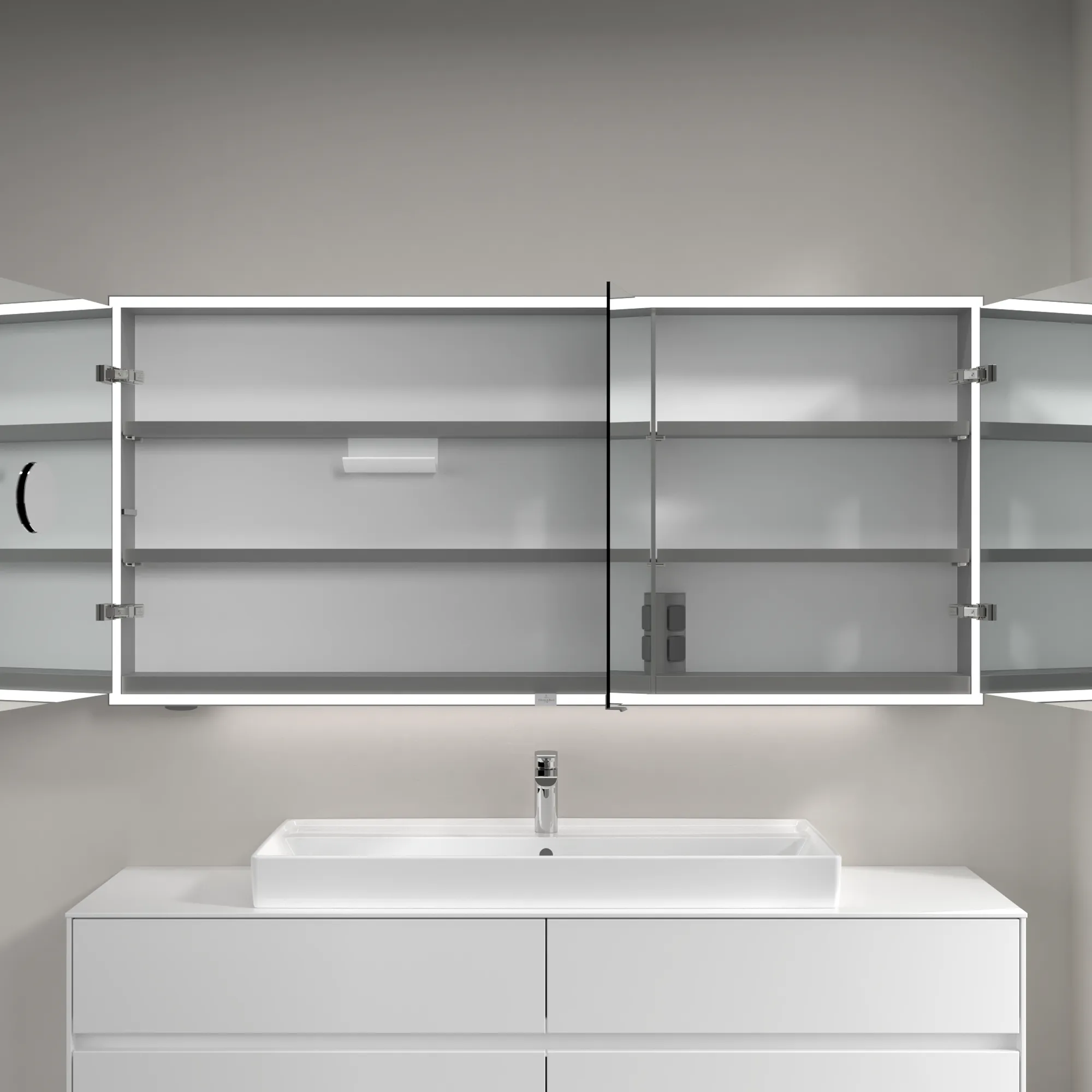 Villeroy & Boch Vorbau-Spiegelschrank „My View Now“ 1600 × 750 × 168 mm in White Matt Villeroy & Boch Vorbau-Spiegelschrank „My View Now“ 1600 × 750 × 168 mm in White Matt