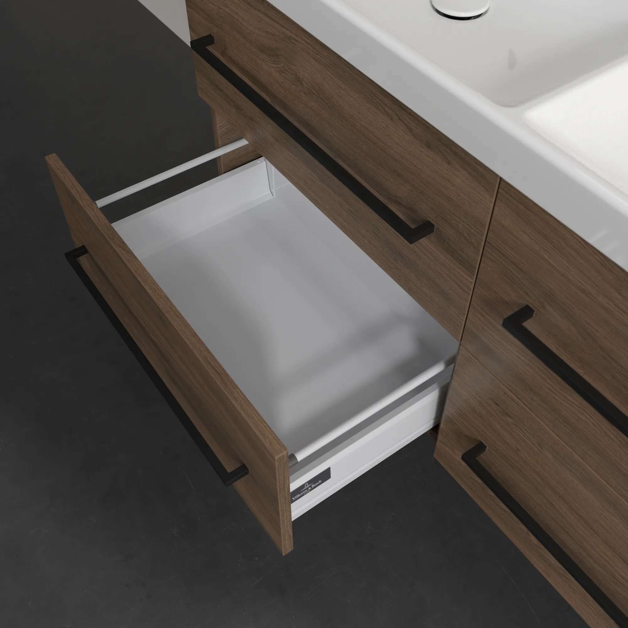 Villeroy & Boch Waschtischunterschrank „Avento“ für Schrank-Doppelwaschtisch 1180 × 514 × 452 mm Arizona Oak, Soft Closing Villeroy & Boch Waschtischunterschrank „Avento“ für Schrank-Doppelwaschtisch 1180 × 514 × 452 mm Arizona Oak, Soft Closing