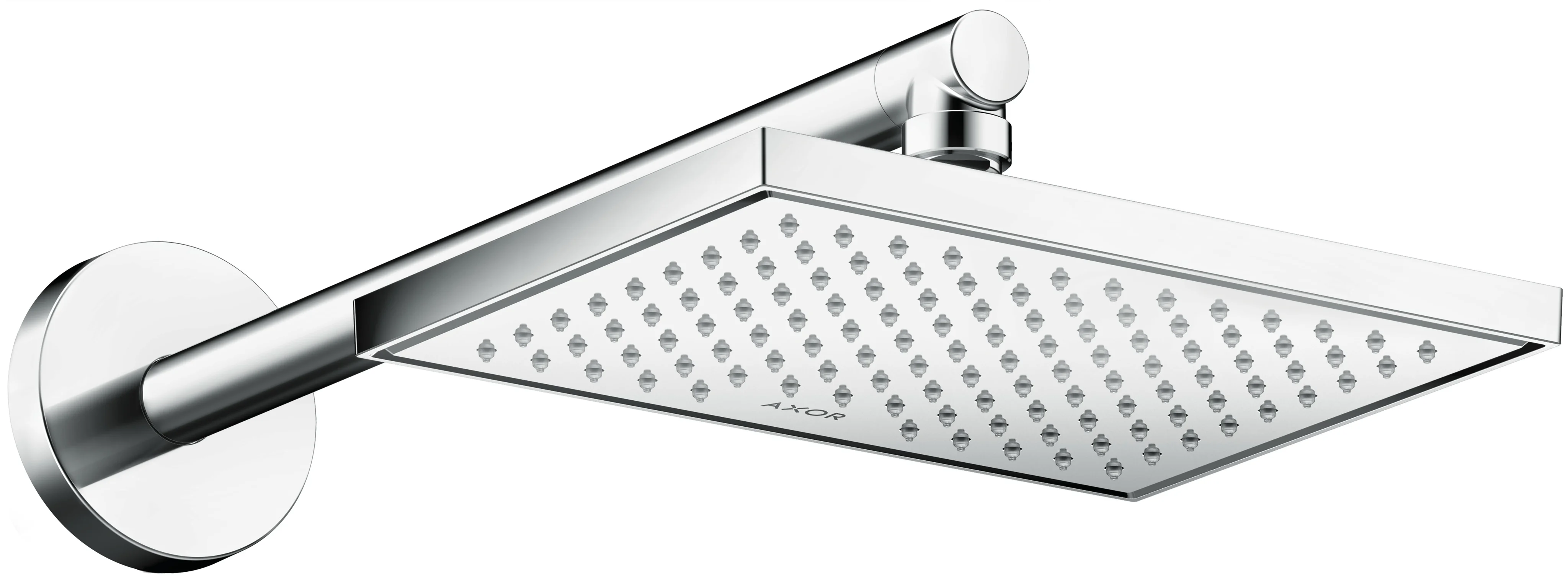 Hansgrohe AXOR ShowerSolutions Kopfbrause 1jet EcoSmart, Chrom, 245 x 185 mm, winkelverstellbar, abnehmbar zur Reinigung