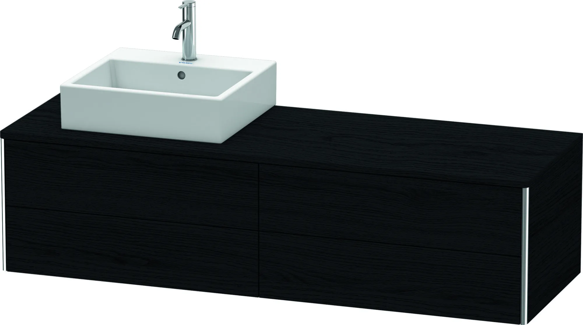 Duravit Waschtischunterschrank wandhängend „XSquare“ 160 × 40 × 54,8 cm Eiche Schwarz Duravit Waschtischunterschrank wandhängend „XSquare“ 160 × 40 × 54,8 cm Eiche Schwarz