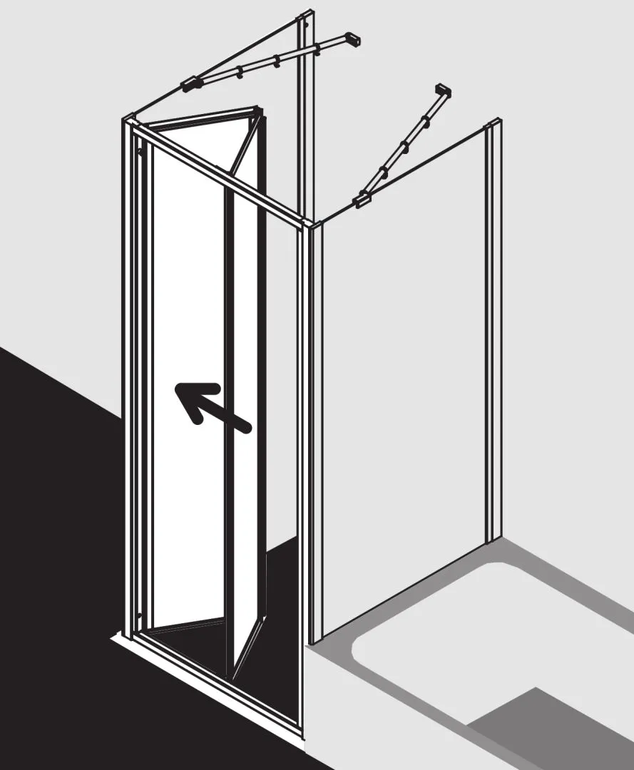 Kermi Duschdesign IBIZA 2000 Falttür, 1750x700 mm, Silber Mattglanz Kermi Duschdesign IBIZA 2000 Falttür, 1750x700 mm, Silber Mattglanz