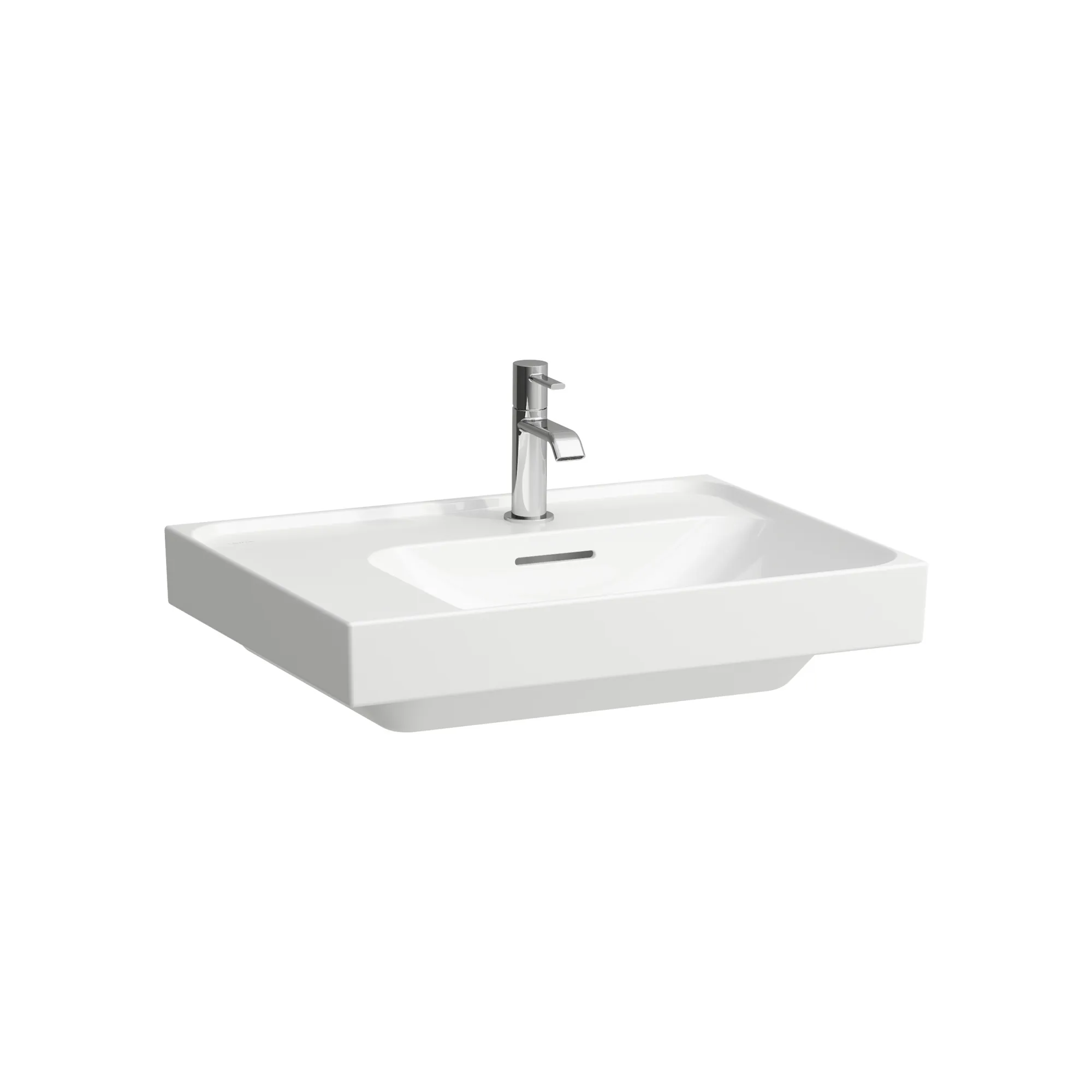 Waschtisch MEDA 460x600x160 Ablage links 1 Hahnloch mit Überlauf Weiß Waschtisch MEDA 460x600x160 Ablage links 1 Hahnloch mit Überlauf Weiß