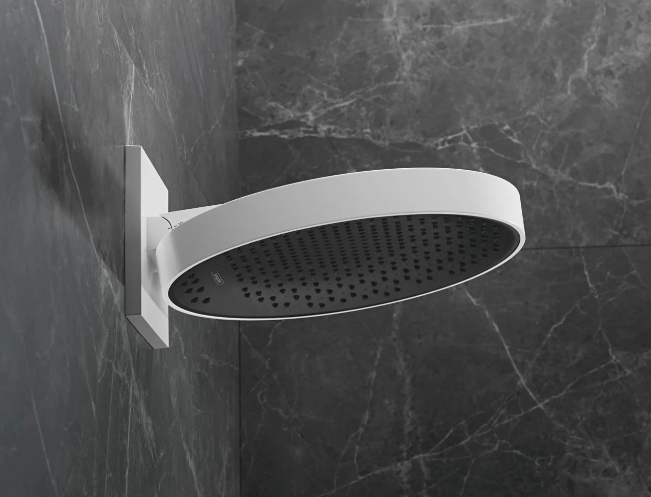 Hansgrohe Rainfinity Kopfbrause 360° 3jet, Wandmontage mattweiß, 360 mm Brausekopfgröße, DN15 Anschluss Hansgrohe Rainfinity Kopfbrause 360° 3jet, Wandmontage mattweiß, 360 mm Brausekopfgröße, DN15 Anschluss