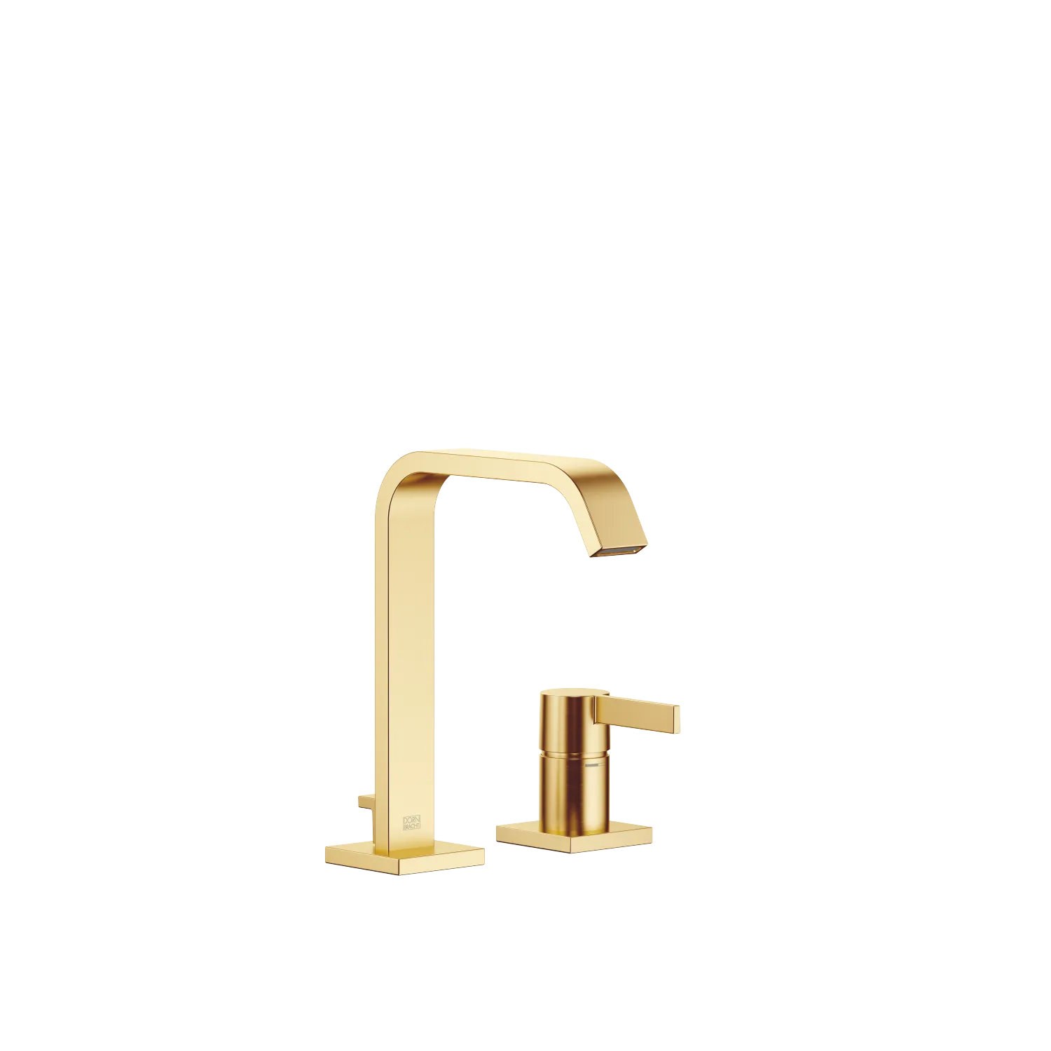 Dornbracht IMO Waschtisch-Zweilochbatterie mit Ablaufgarnitur - Gold gebürstet (PVD), Ausladung 165 mm, Armaturenhöhe 220 mm