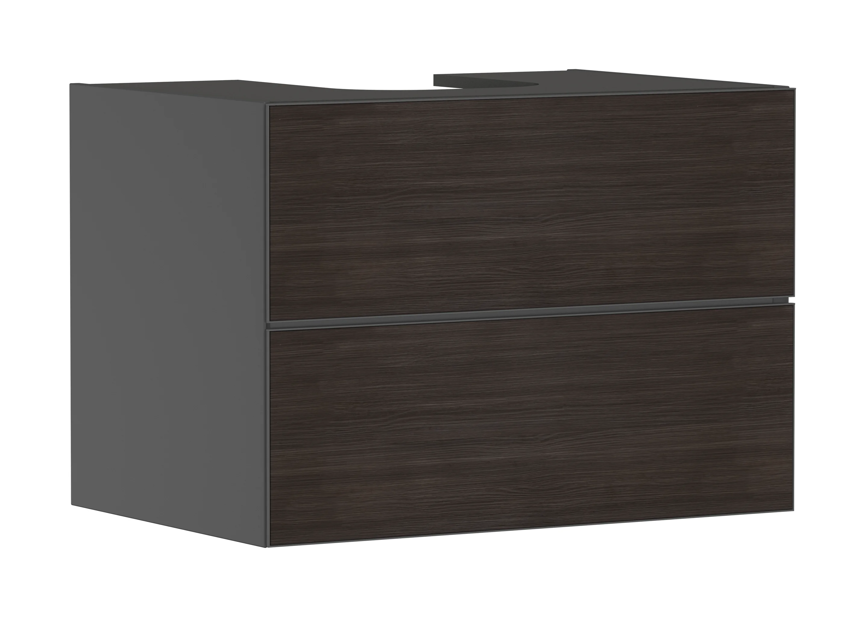 Hansgrohe Xevolos E Waschtischunterschrank Schiefergrau Matt 780/550 mm mit 2 Schubkästen für Konsole