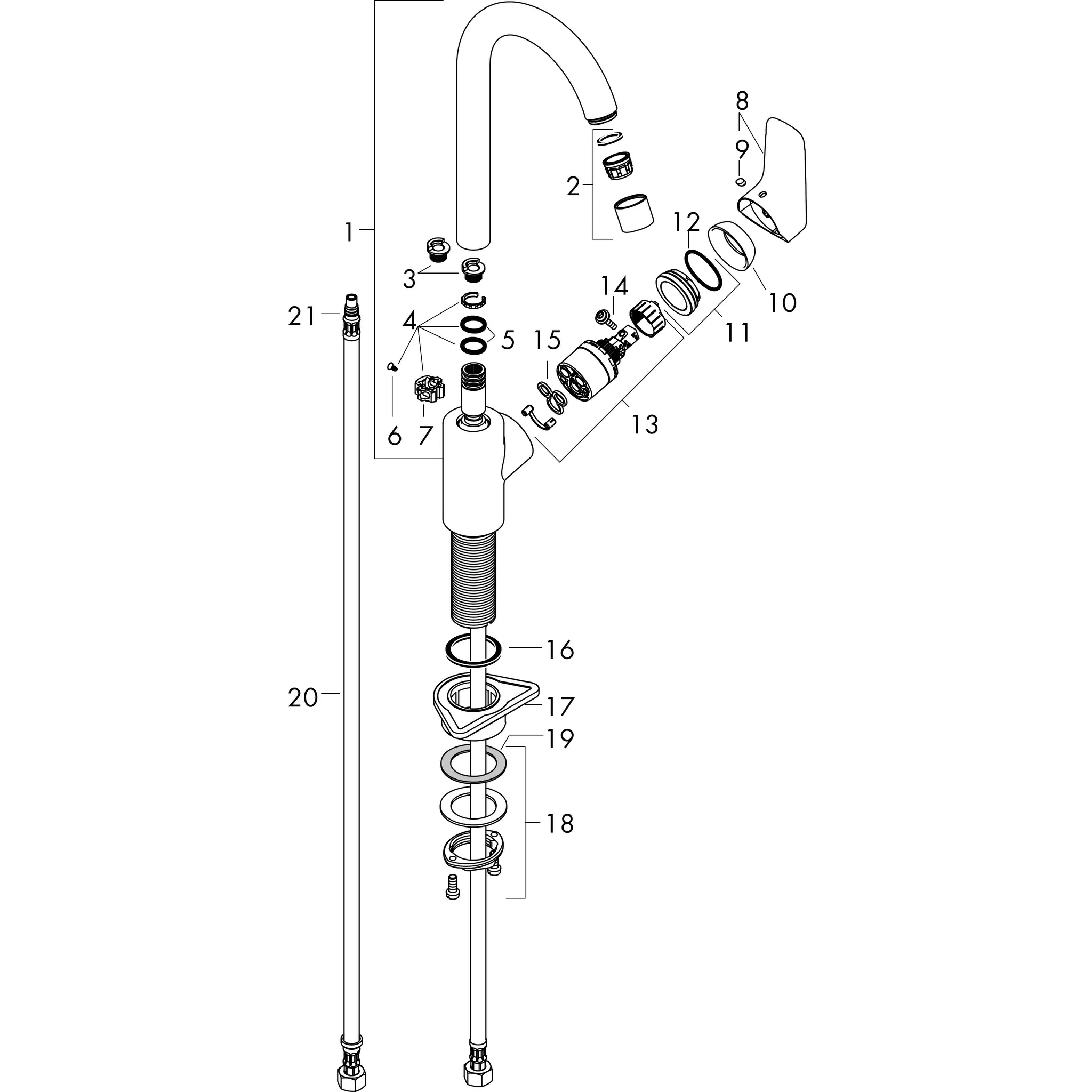 Spültischmischer 260 Logis M31 1jet chrom Spültischmischer 260 Logis M31 1jet chrom