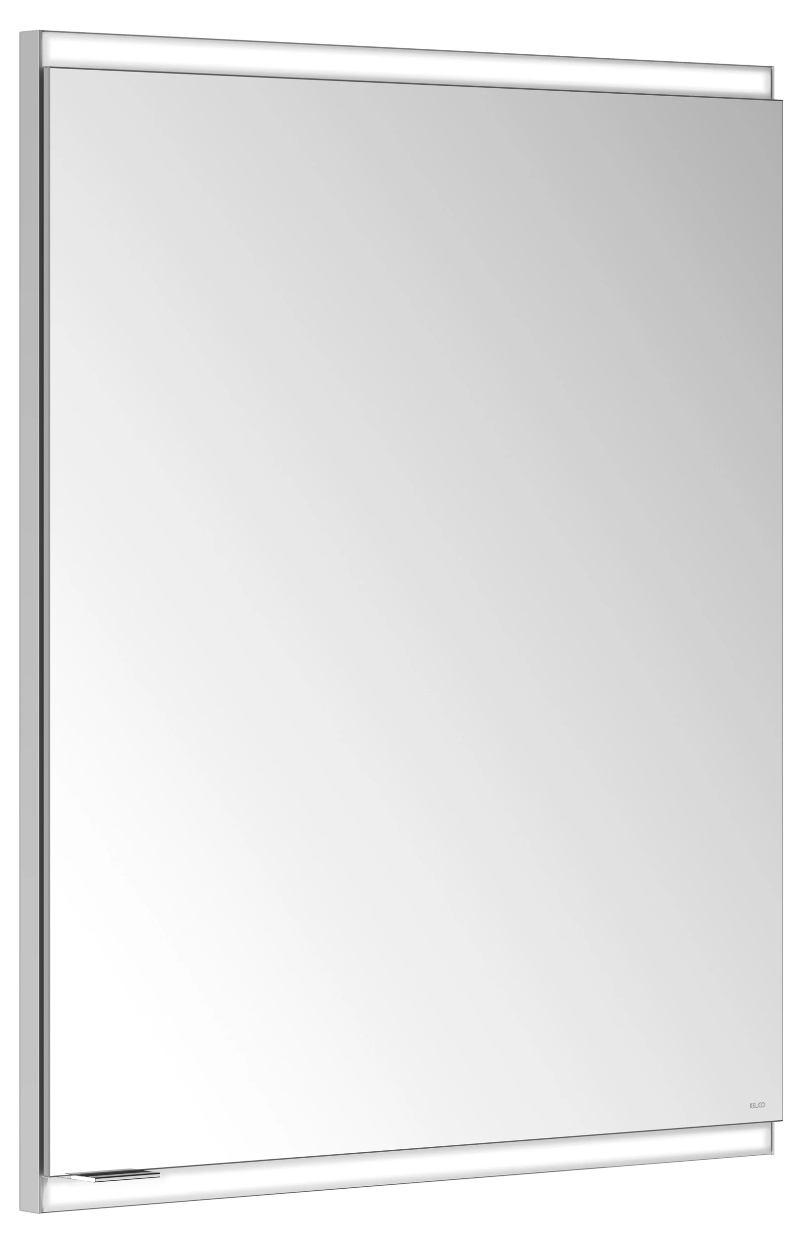 KEUCO Wandeinbau Spiegelschrank 1-türig „Royal Modular 2.0“ in Silber (eloxiert), Anschlag rechts, rechts, Unterputz, Anschlag rechts, mit Beleuchtung, mit Steckdose 600 × 700 × 160 mm