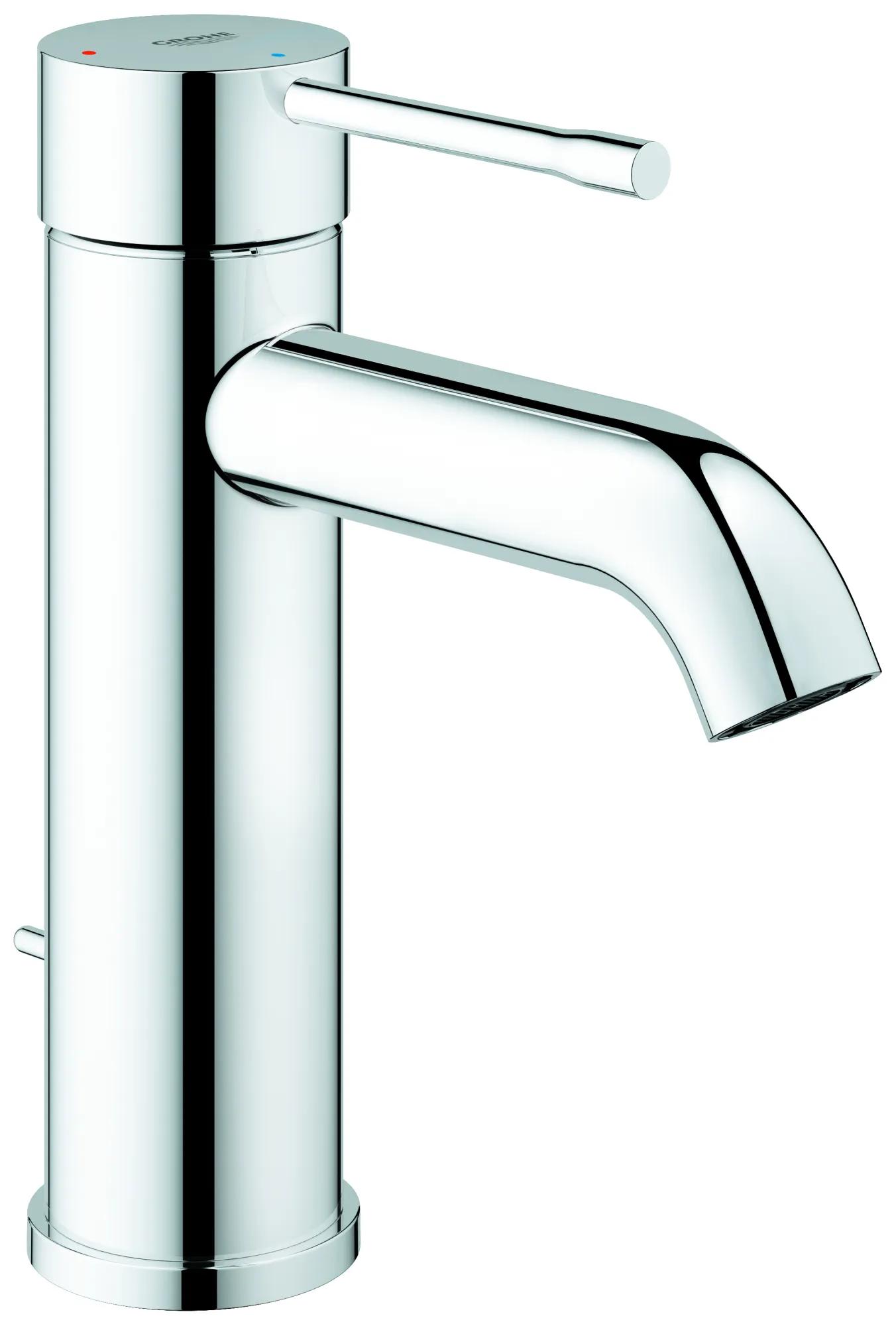 Einhand-Waschtischbatterie Essence 24180_1, S-Size, Einlochmontage, Mittelstellung kalt, Zugstangen-Ablaufgarnitur, Professional Edition, chrom Einhand-Waschtischbatterie Essence 24180_1, S-Size, Einlochmontage, Mittelstellung kalt, Zugstangen-Ablaufgarnitur, Professional Edition, chrom
