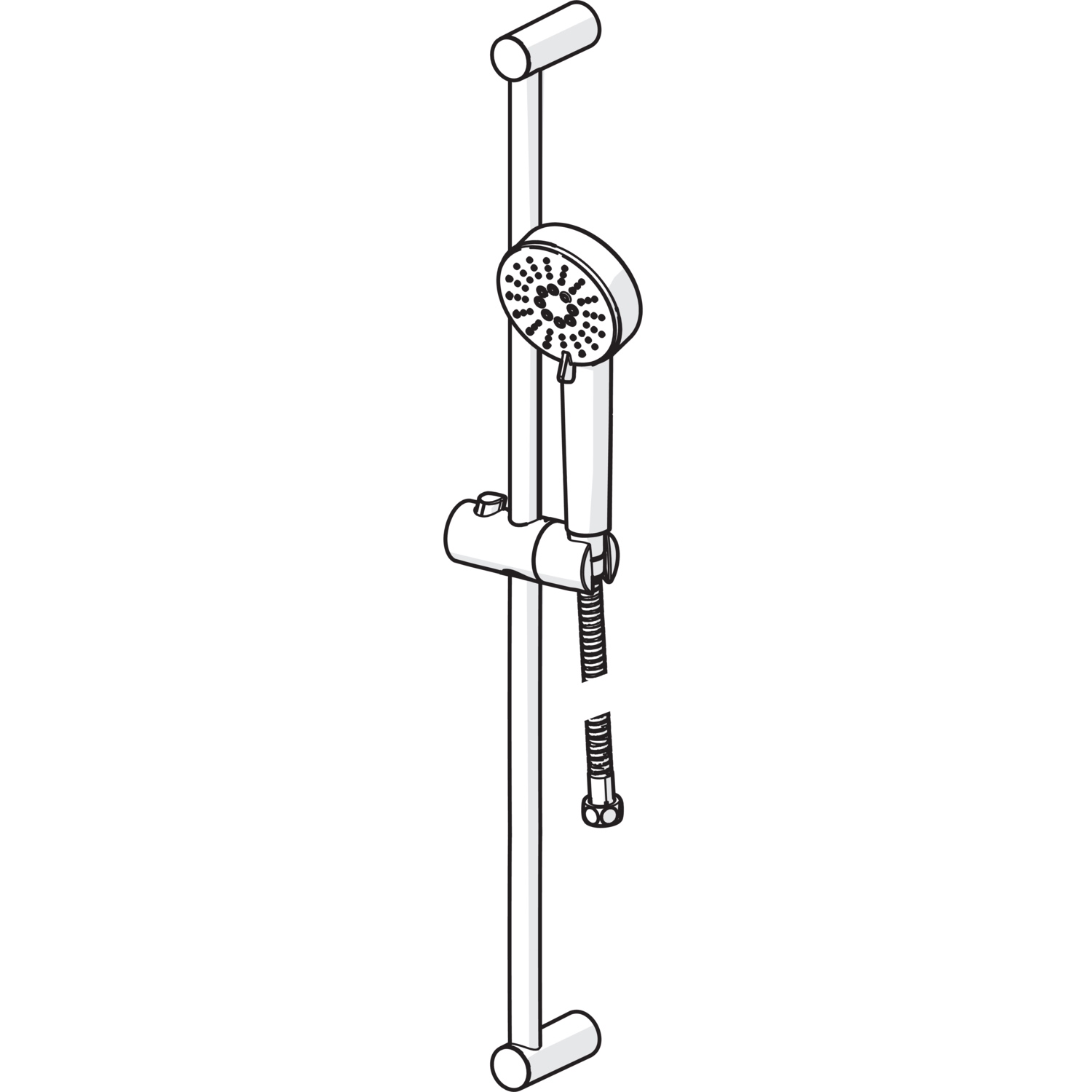 Wandstangengarnitur BASIC 5578 3-strahlig DN15 Chrom