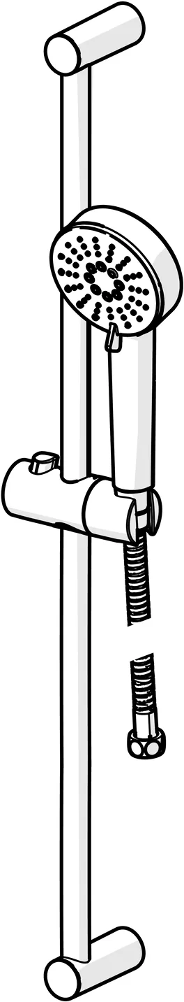 HansaBASIC Wandstangengarnitur HansaBASIC 5578 3-strahlig DN15 Chrom