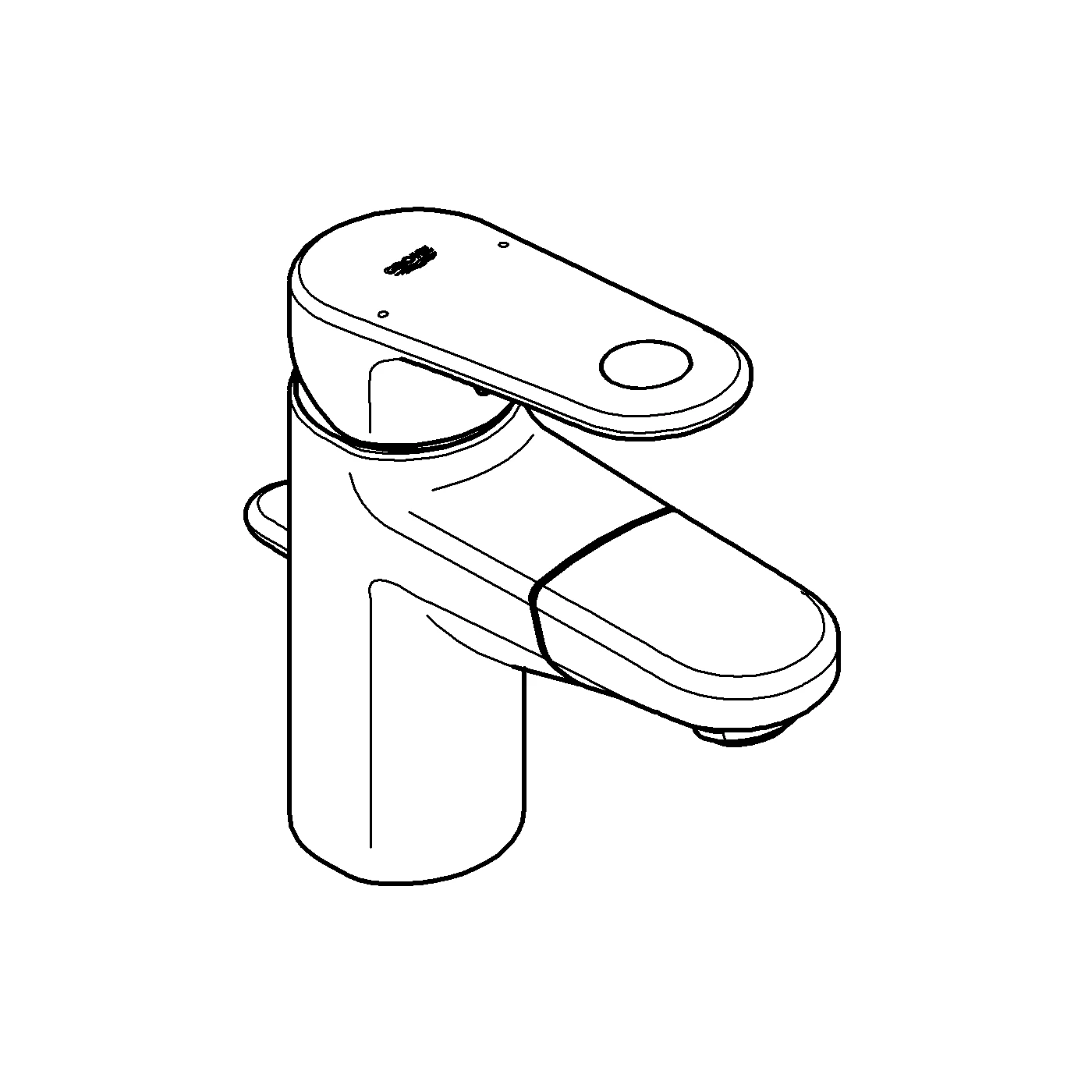 Einhand-Waschtischbatterie Europlus 33155_2, S-Size, Einlochmontage, herausziehbarer Auslauf, Rückflussverhinderer, Zugstangen-Ablaufgarnitur 1 1/4'', chrom