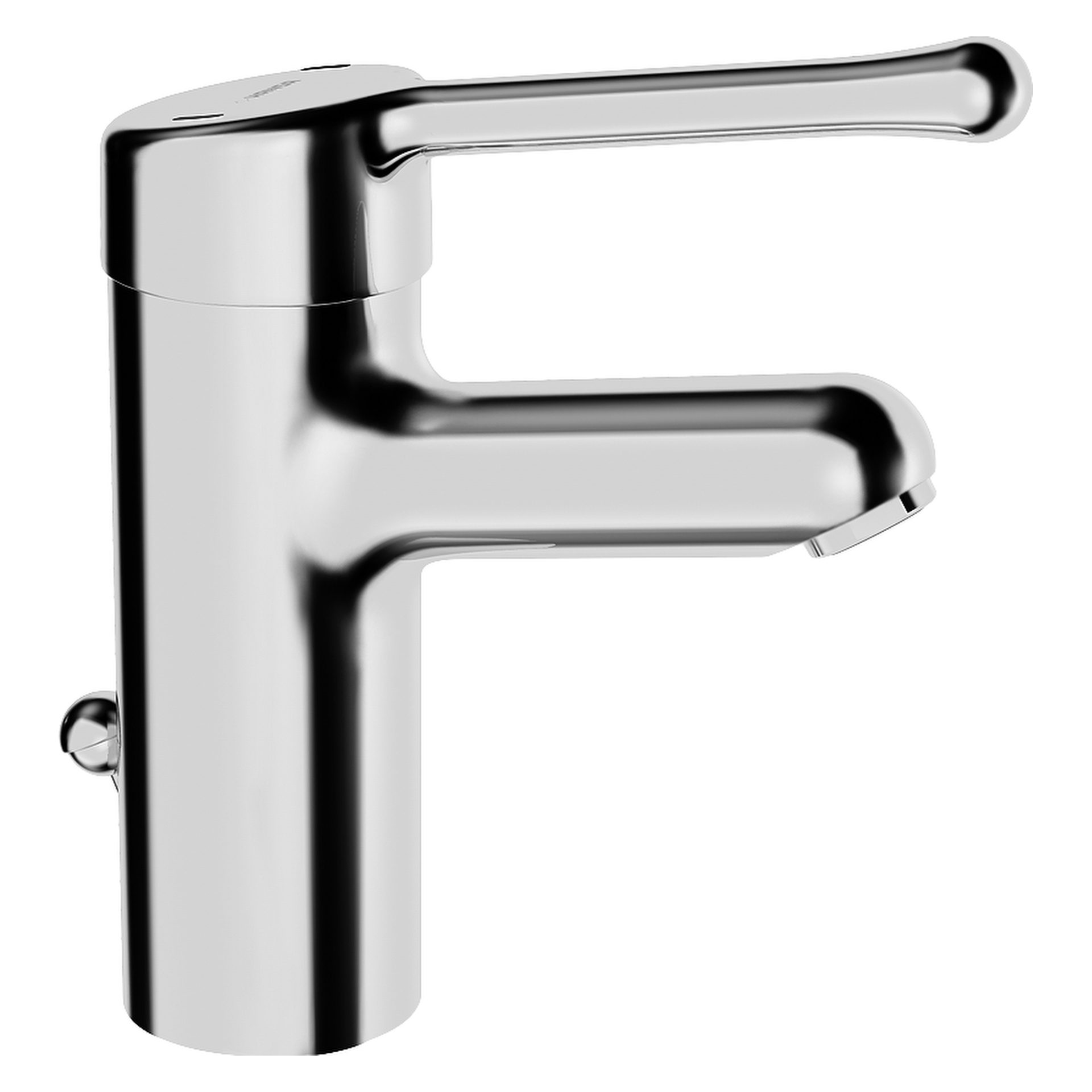 Einhand-Waschtischarmatur Bedienungshebel lang „Medipro“ Ausladung 120 mm in Chrom Einhand-Waschtischarmatur Bedienungshebel lang „Medipro“ Ausladung 120 mm in Chrom