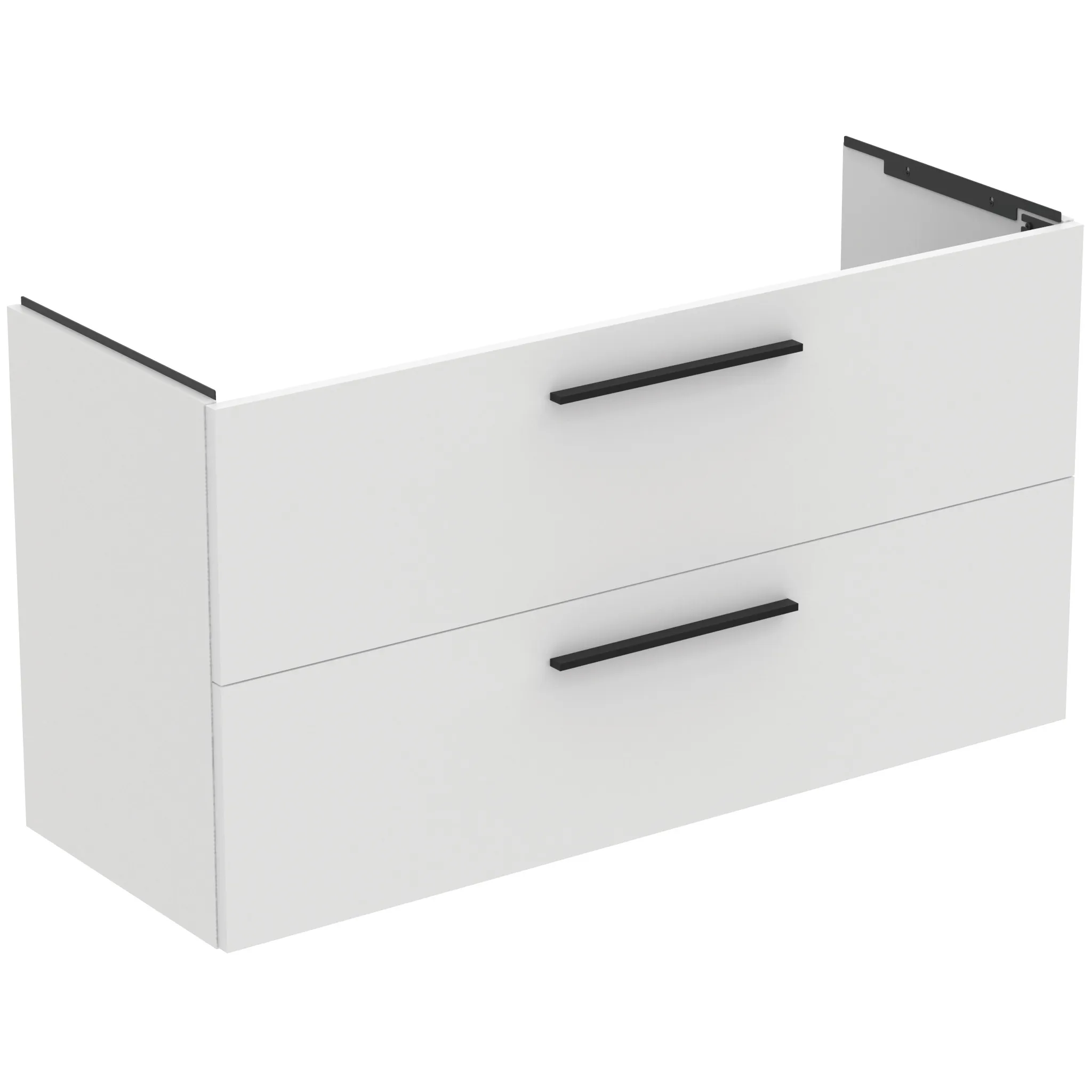 Möbelpaket i.life A mit Waschtisch 120cm und Unterschrank mit chrom Griff Weiß matt