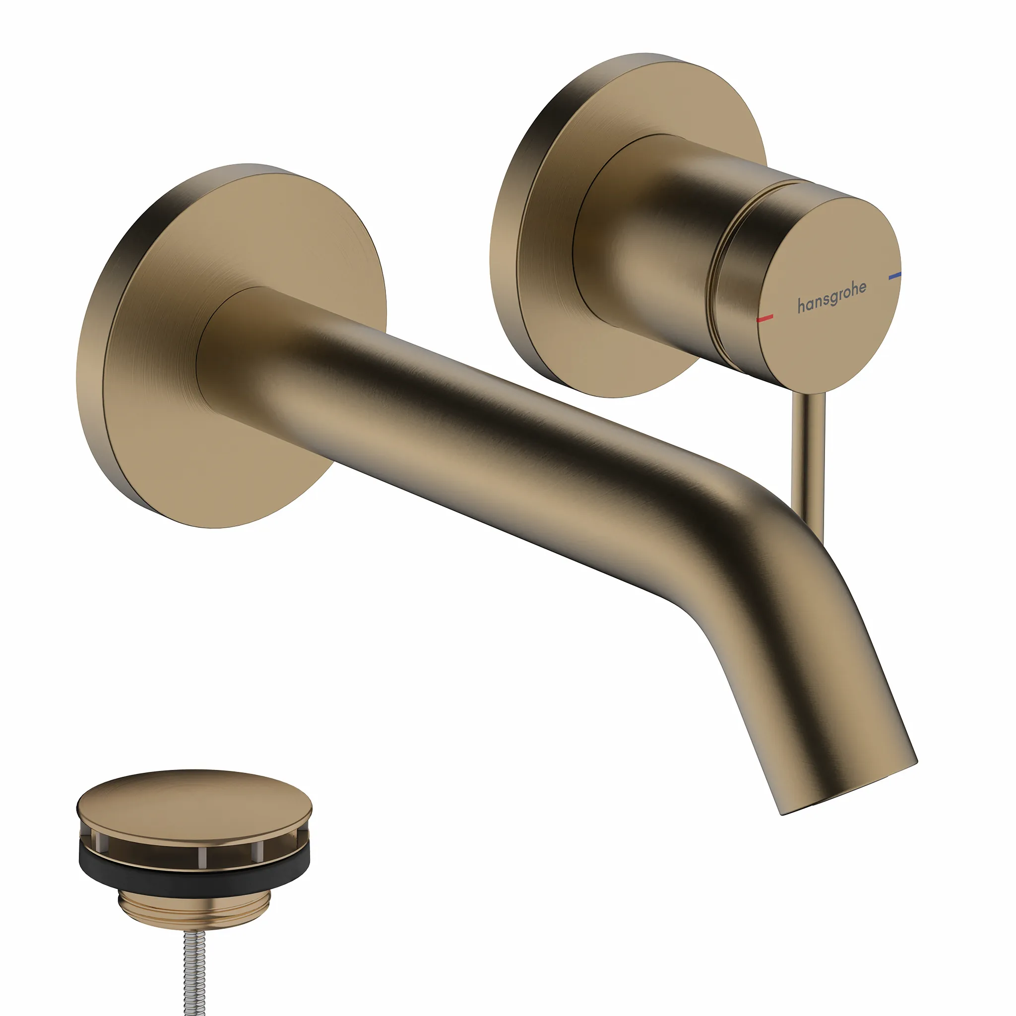 Hansgrohe Tecturis S Einhebel-Waschtischmischer Unterputz Wandmontage EcoSmart+ Auslauf 16,5 cm Brushed Bronze Hansgrohe Tecturis S Einhebel-Waschtischmischer Unterputz Wandmontage EcoSmart+ Auslauf 16,5 cm Brushed Bronze