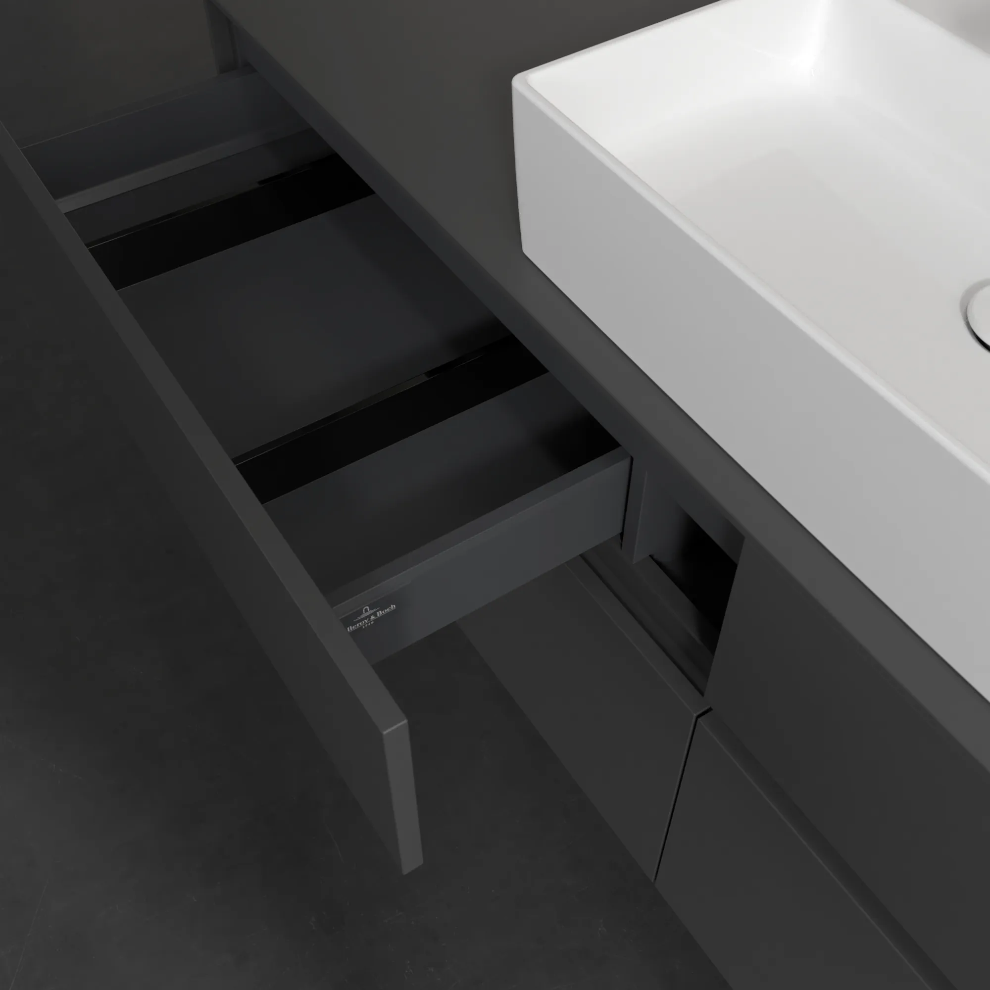 Villeroy & Boch Collaro Waschbeckenunterschrank C134B0, 1600x548x500mm, Graphite Villeroy & Boch Collaro Waschbeckenunterschrank C134B0, 1600x548x500mm, Graphite