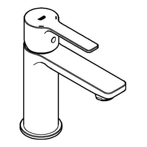 Einhand-Waschtischbatterie Lineare 23791_1, XS-Size, Einlochmontage, glatter Körper, Push-open Ablaufgarnitur 1 1/4″, chrom Einhand-Waschtischbatterie Lineare 23791_1, XS-Size, Einlochmontage, glatter Körper, Push-open Ablaufgarnitur 1 1/4″, chrom