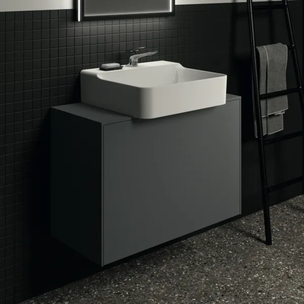 Ideal Standard Waschtischunterschrank „Conca“ 80,2 × 55 × 37,3 cm Anthrazit matt lackiert Ideal Standard Waschtischunterschrank „Conca“ 80,2 × 55 × 37,3 cm Anthrazit matt lackiert