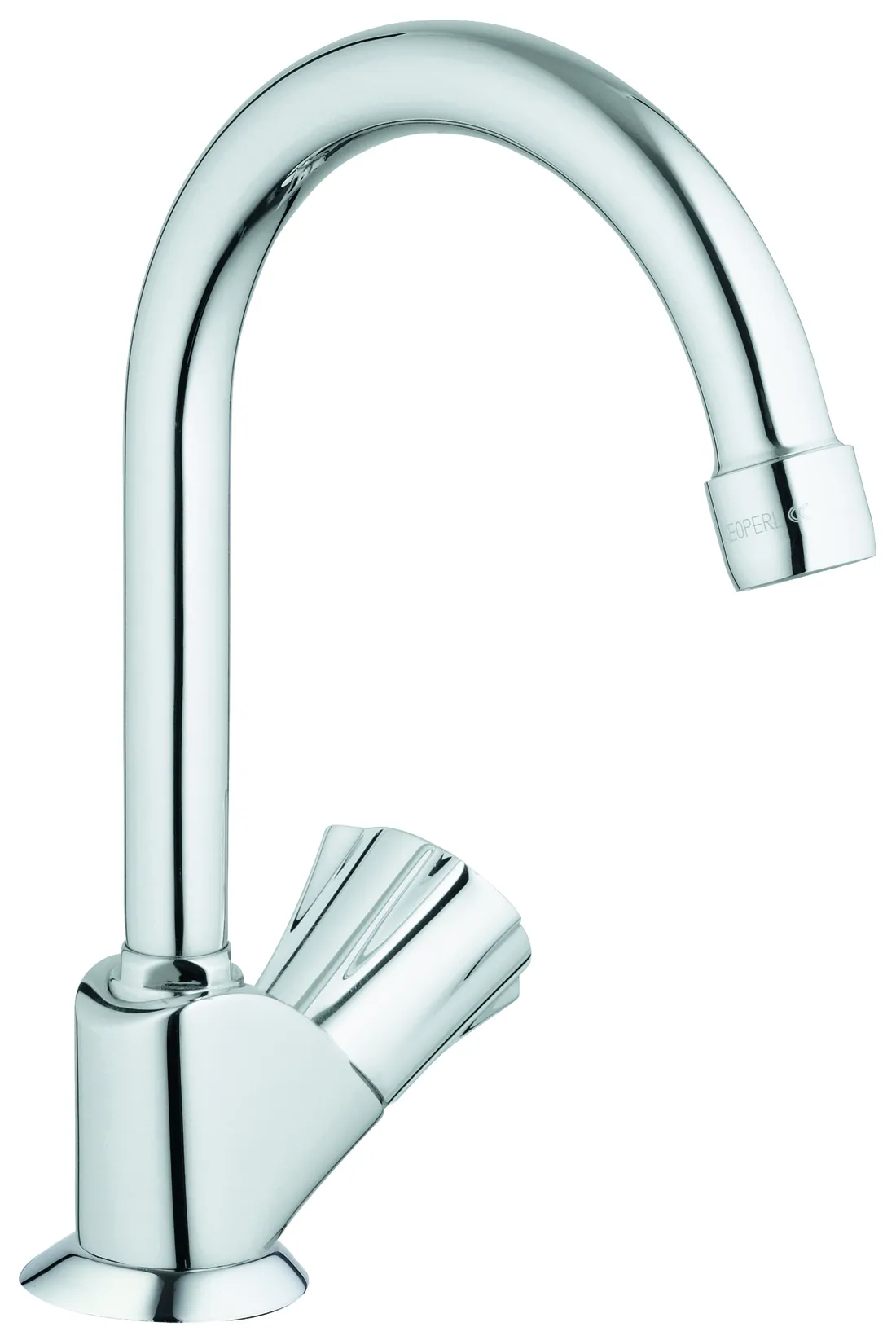 Standventil Costa 20393_1, schwenkbarer Rohrauslauf mit Mousseur, Markierung blau, chrom Standventil Costa 20393_1, schwenkbarer Rohrauslauf mit Mousseur, Markierung blau, chrom