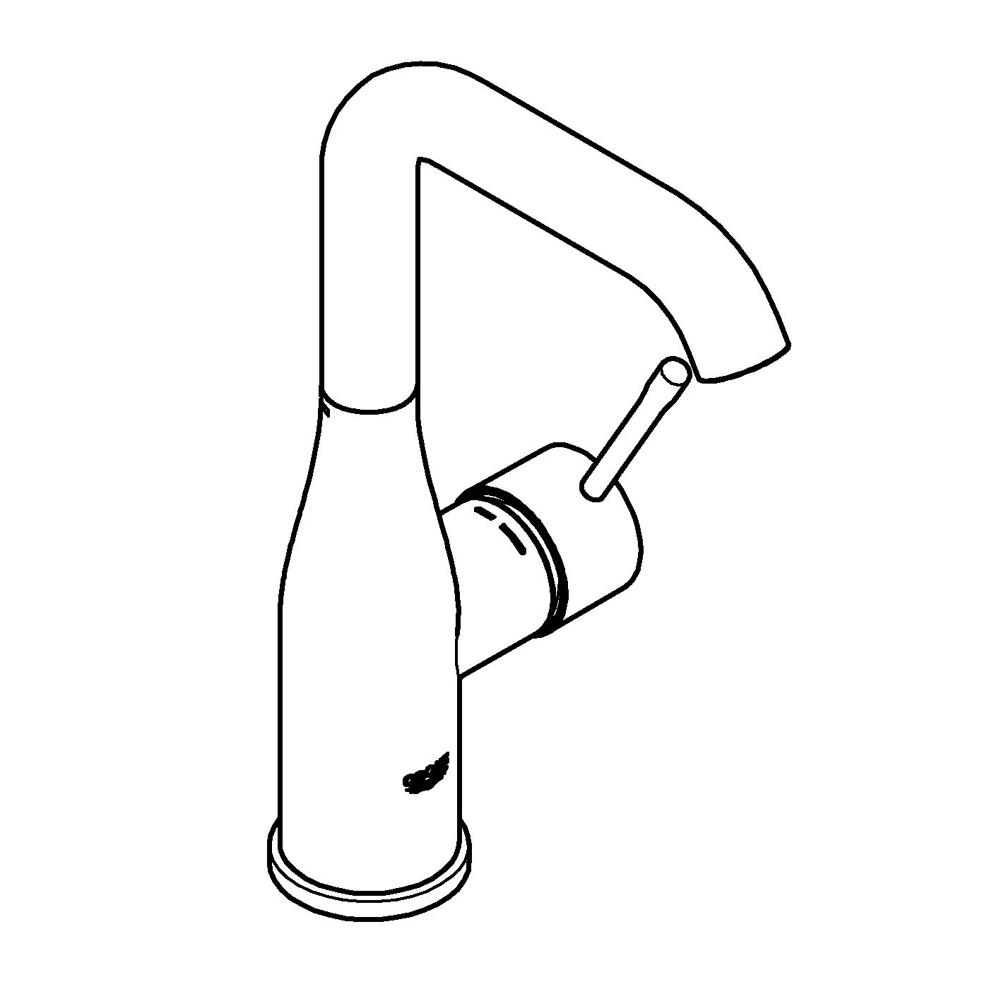 Einhand-Waschtischbatterie Essence 24182_1, L-Size, Einlochmontage, glatter Körper, Push-open Ablaufgarnitur 1 1/4'', chrom