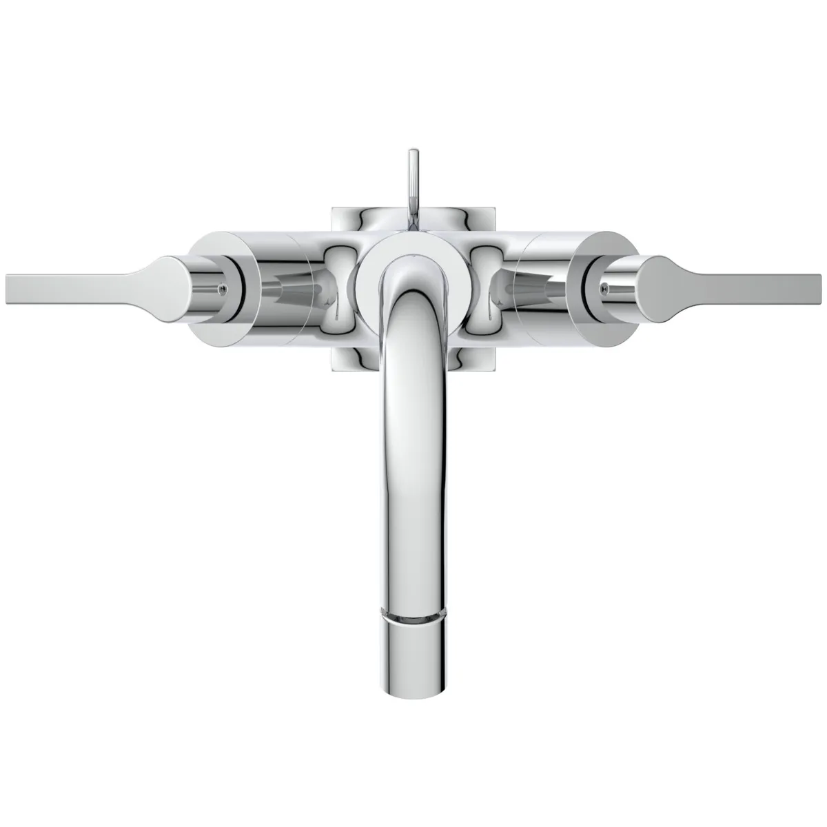 Bidetarmatur Joy Neo mit Ablaufgarnitur Ausladung 115mm Hebelgriffe Magnetic Grey Bidetarmatur Joy Neo mit Ablaufgarnitur Ausladung 115mm Hebelgriffe Magnetic Grey