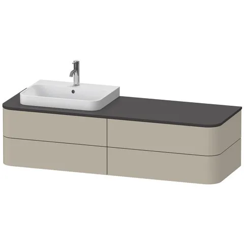 Duravit Waschtischunterschrank wandhängend „Happy D.2 Plus“ 160 × 40,8 × 55 cm, links