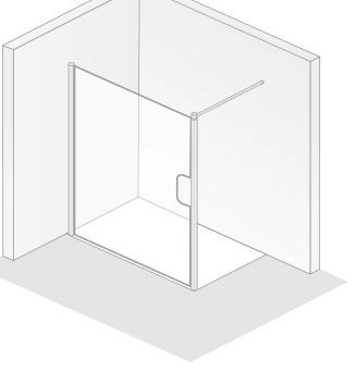 HSK Walk-In-Duschkabine Frontelement „Easy“ Glas Klar hell, Profile Alu Silber-matt, B: 900 mm H: 2000 mm HSK Walk-In-Duschkabine Frontelement „Easy“ Glas Klar hell, Profile Alu Silber-matt, B: 900 mm H: 2000 mm