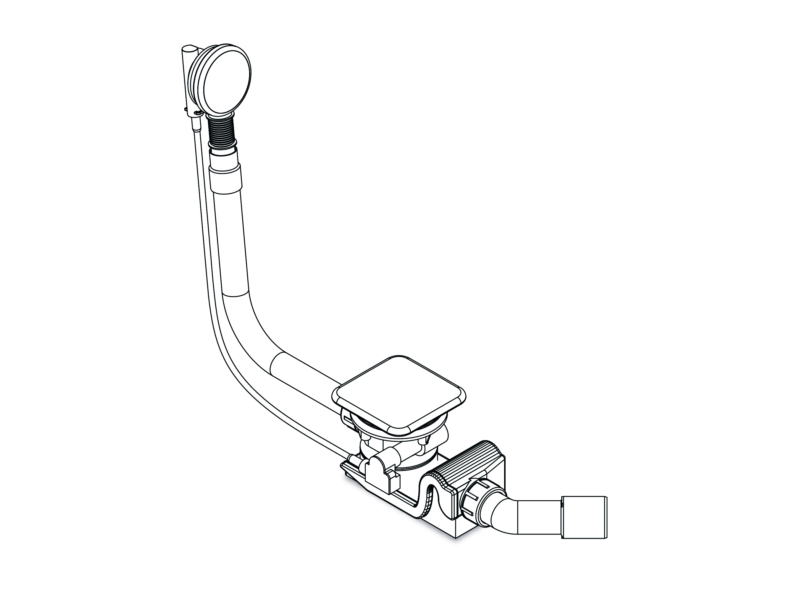 Kaldewei Ablaufgarnitur mit emaillierter Ablaufabdeckung für Modell 4080 „Conoduo“, „Incava“ in alpinweiß