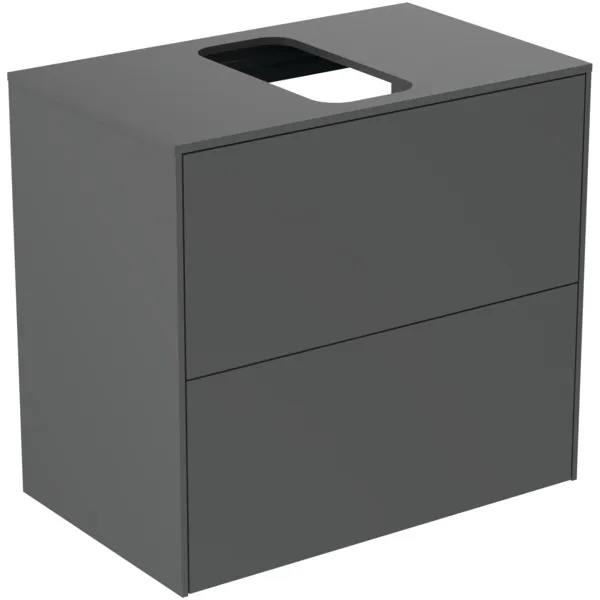 Ideal Standard Waschtischunterschrank Conca, 2 Auszüge, anthrazit