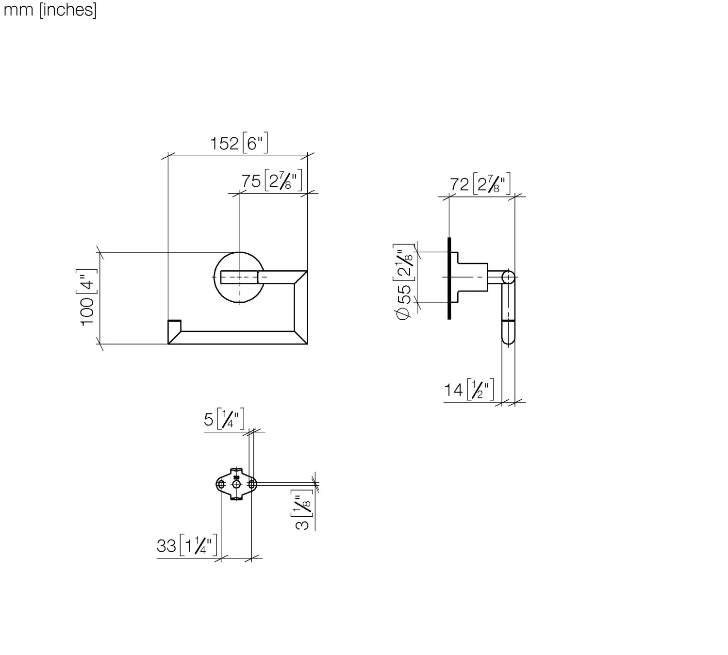 Dornbracht Tara Papierrollenhalter ohne Deckel - Chrom Dornbracht Tara Papierrollenhalter ohne Deckel - Chrom