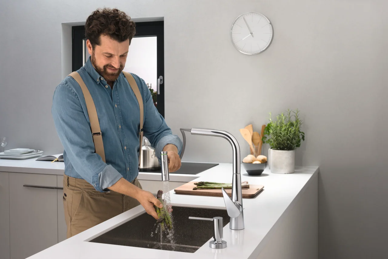 Hansgrohe Talis Select M51 Einhebel-Küchenmischer mit Ausziehbrause 2jet sBox Chrom, ComfortZone 300, Schwenkbereich einstellbar auf 110° oder 150°, Laminarstrahl und Brausestrahl, MagFit magnetische Brausehalterung, max. Durchflussmenge 8 l/min bei 3 ba Hansgrohe Talis Select M51 Einhebel-Küchenmischer mit Ausziehbrause 2jet sBox Chrom, ComfortZone 300, Schwenkbereich einstellbar auf 110° oder 150°, Laminarstrahl und Brausestrahl, MagFit magnetische Brausehalterung, max. Durchflussmenge 8 l/min bei 3 ba
