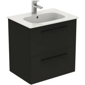 Ideal Standard i.life A Möbelpaket mit Waschtisch 64cm und Unterschrank Carbongrau matt