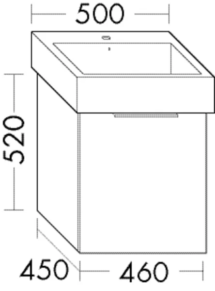 Waschtischunterschrank Sys30 von burgbad – 450 mm tief, 460 mm breit, 520 mm hoch, 1 Auszug, SilentSystem für geräuscharmes Schließen Waschtischunterschrank Sys30 von burgbad – 450 mm tief, 460 mm breit, 520 mm hoch, 1 Auszug, SilentSystem für geräuscharmes Schließen