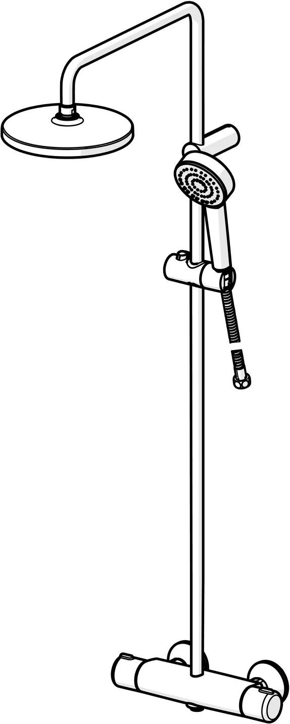 HansaBASIC Regenbrause-Duscharmatur HansaBASIC 5535 1-strahlig DN 15 Chrom