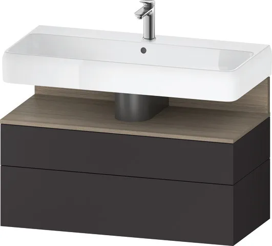 Duravit Waschtischunterschrank wandhängend „Qatego“ 99 × 59 × 47 cm in, ohne Beleuchtung