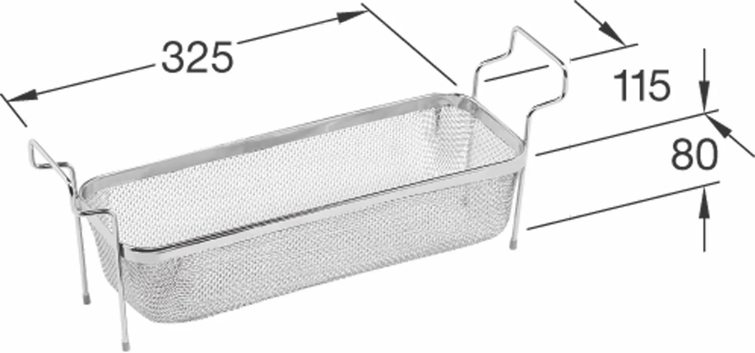 Villeroy & Boch Einsatzsieb Zubehör 9K0400, 138 x 405,5 mm, Edelstahl