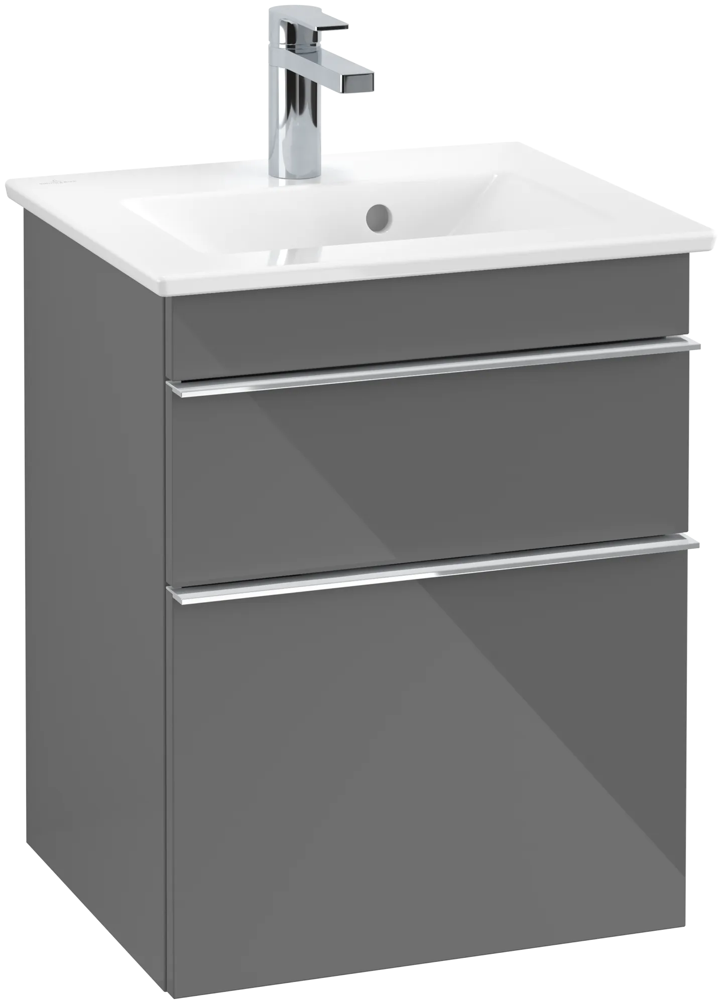 Villeroy & Boch Waschtischunterschrank „Venticello“ für Schrankwaschtisch 466 × 590 × 425 mm Glossy Grey, für Becken mittig