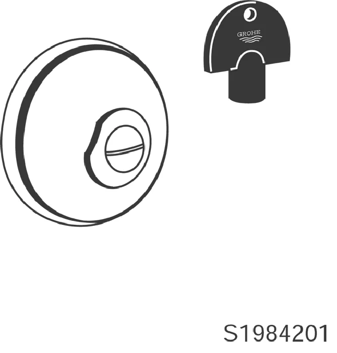 Grohe UP-Ventil Oberbau 19842 chrom Grohe UP-Ventil Oberbau 19842 chrom